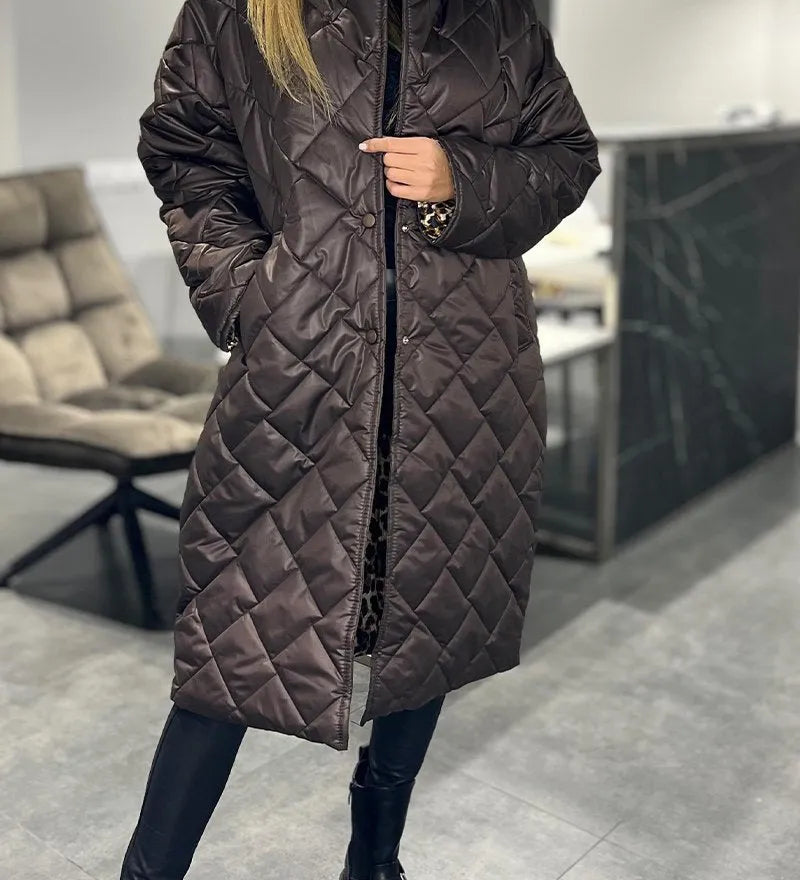 Ofira – Cappotto reversibile con fodera leopardata